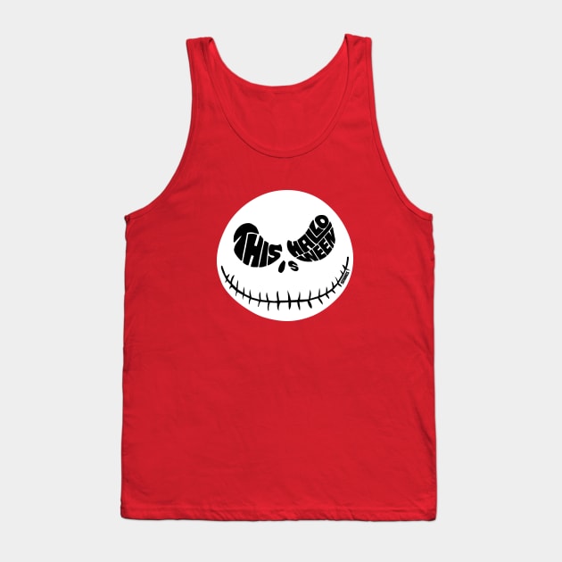 Jack Skellington white circle Tank Top by Seanings